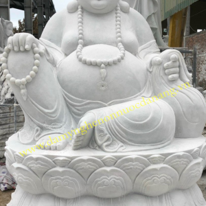 Tượng Phật Di Lặc bằng đá Cẩm thạch trắng