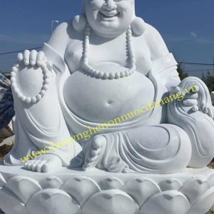 Tượng Phật Di Lặc bằng đá Cẩm thạch trắng
