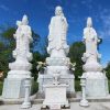 Tượng Tam Thế Phật Bằng Đá Trắng